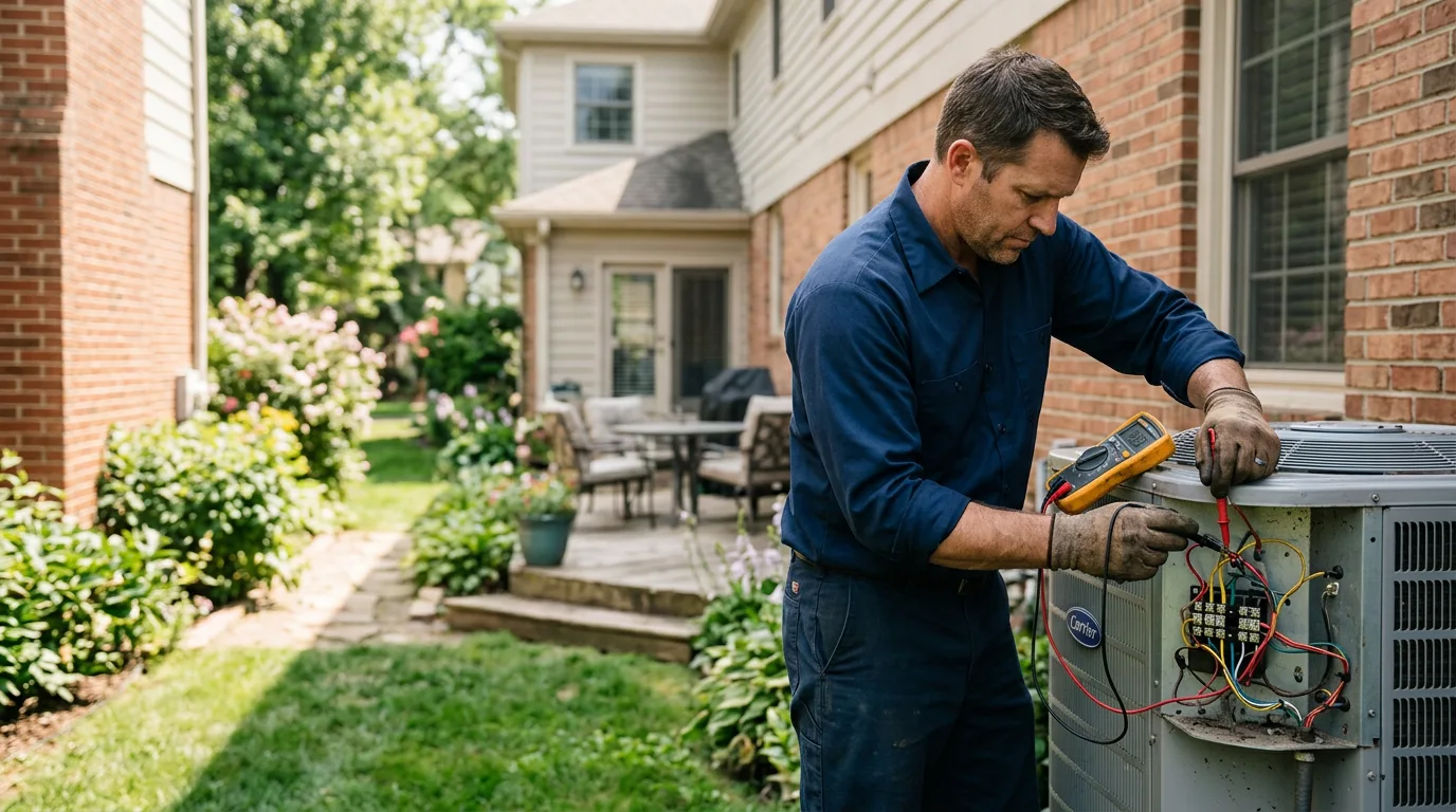 HVAC technician working near Garden Grove, CA